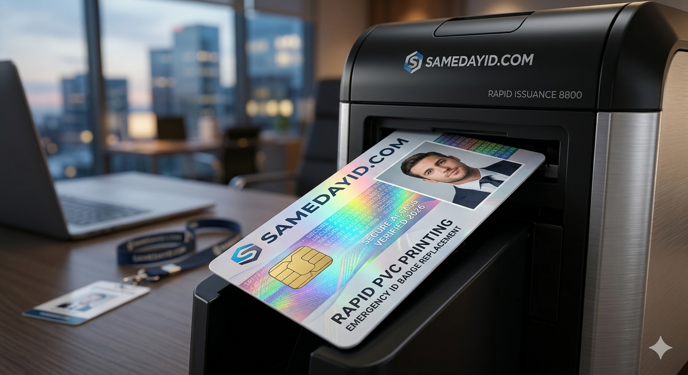 Emergency ID Badge Replacement: Rapid PVC Printing &amp; Shipping