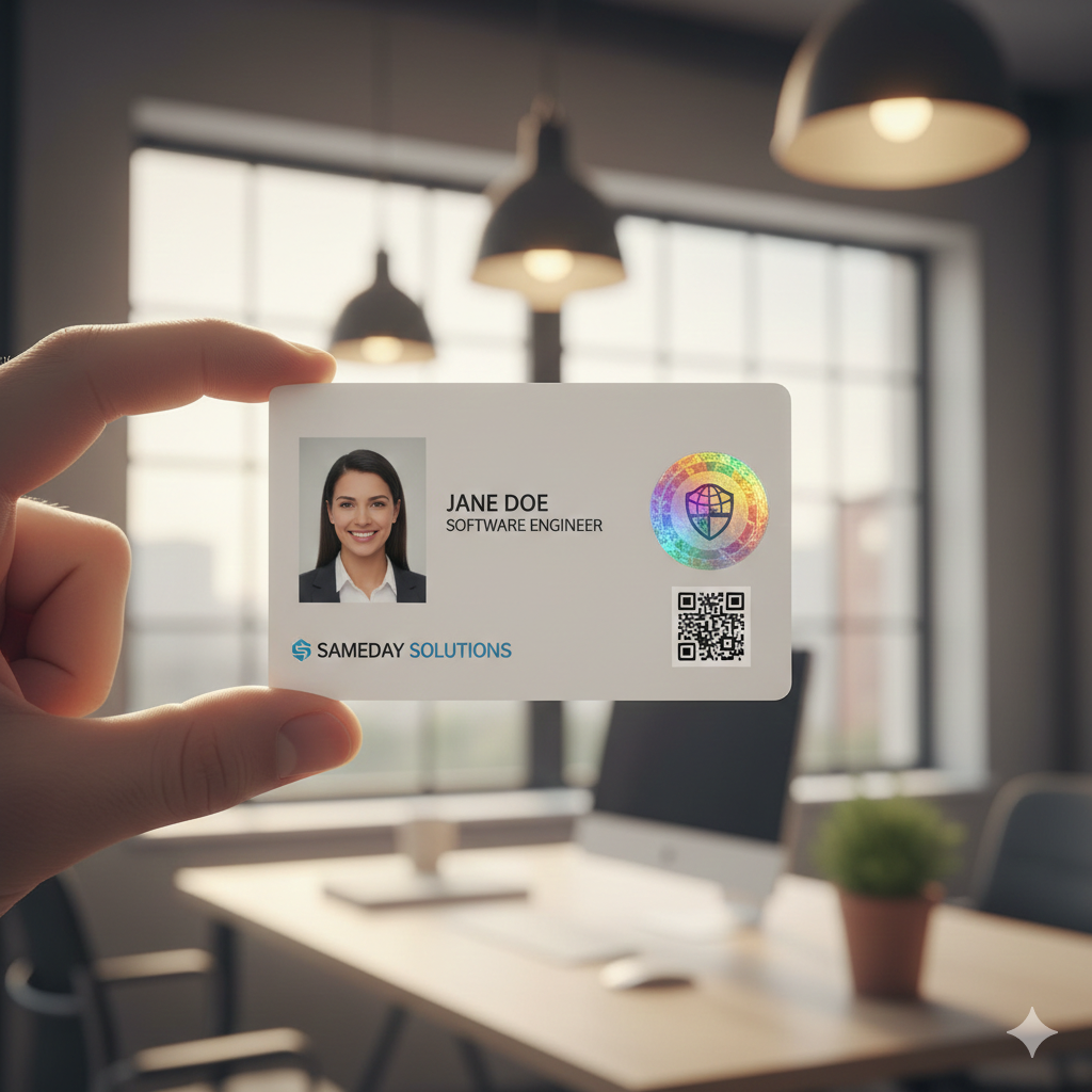 Same Day ID Card Printing | Professional Instant PVC Badges &amp; Security IDs